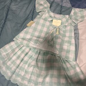 Cynthia Rowley Mint and White Plaid Dress